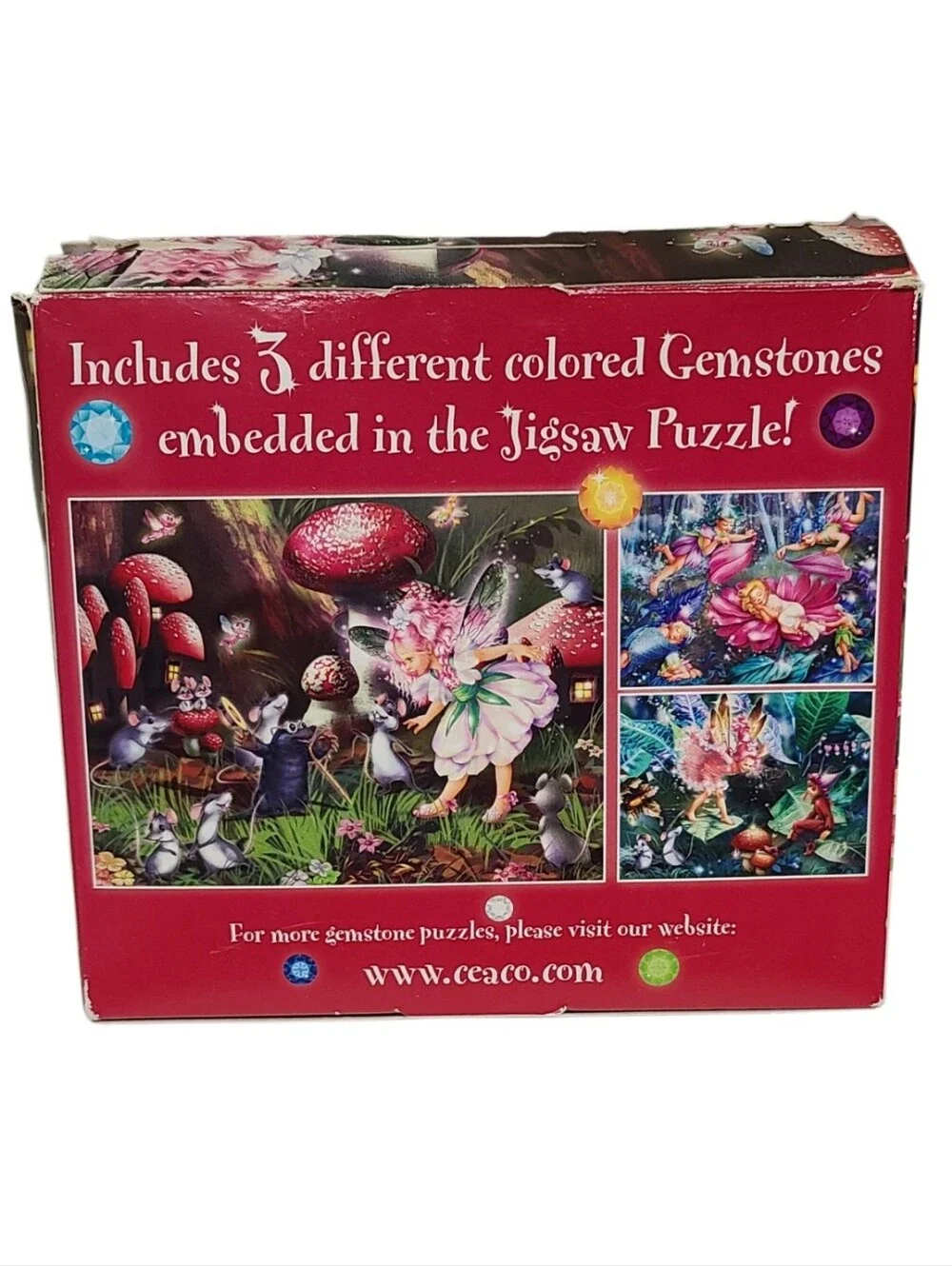 Ceaco Gemstone Fairies 100 Piece Puzzle Evening Fairies Jeweled Complete Vintage